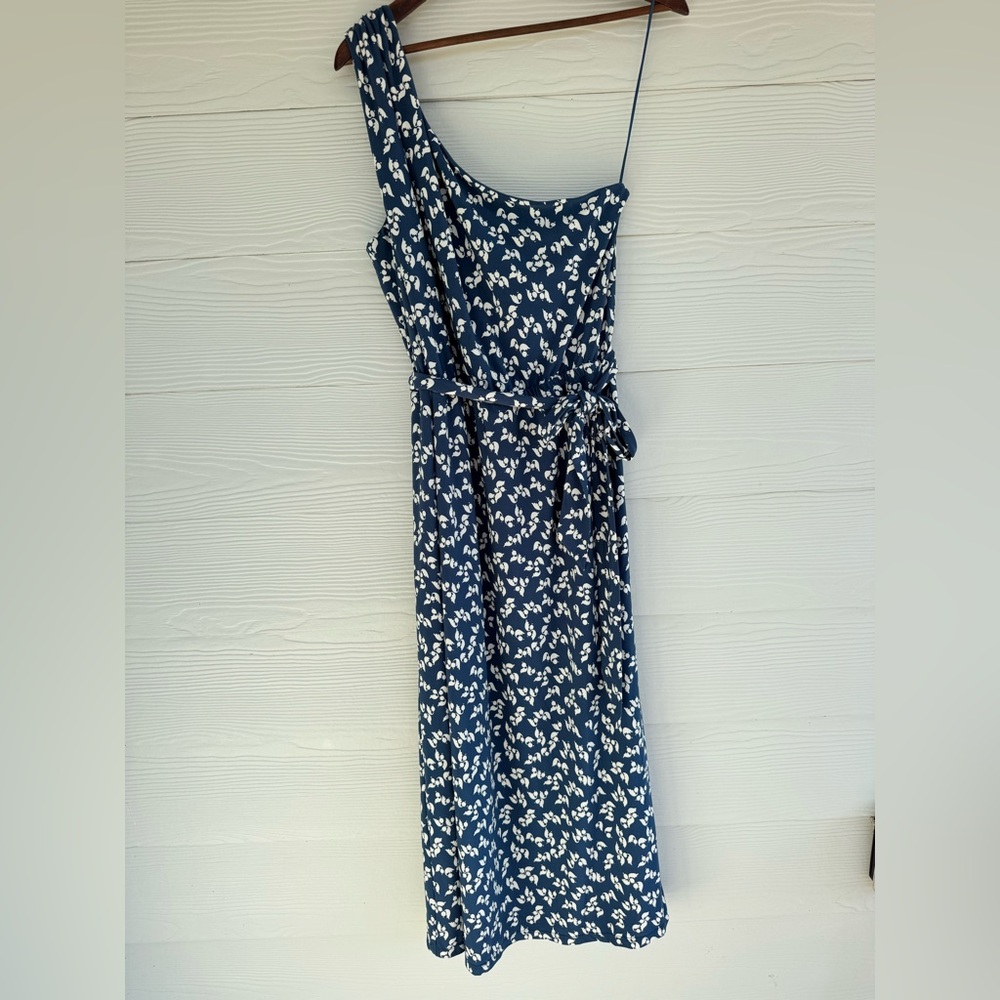 Ralph Lauren Elegant Blue Floral One-Shoulder Dress - Picture 5 of 13